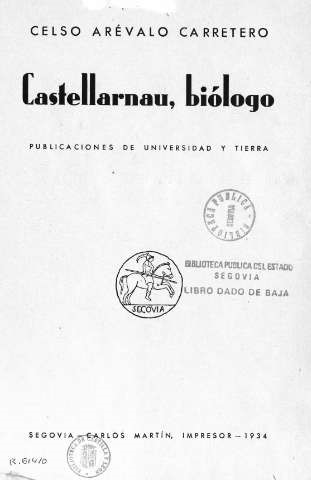 Castellarnau biólogo 1934 Arévalo Carretero Celso 1885 1944