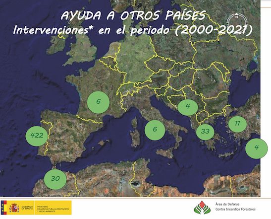 incendios mapa nternacional intervenciones espana osbo